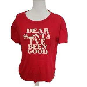 Old Navy Women's Red short sleeve T Shirt - Dear Santa size Small